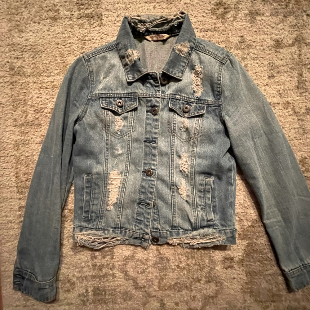 Womens distressed Denim jacket